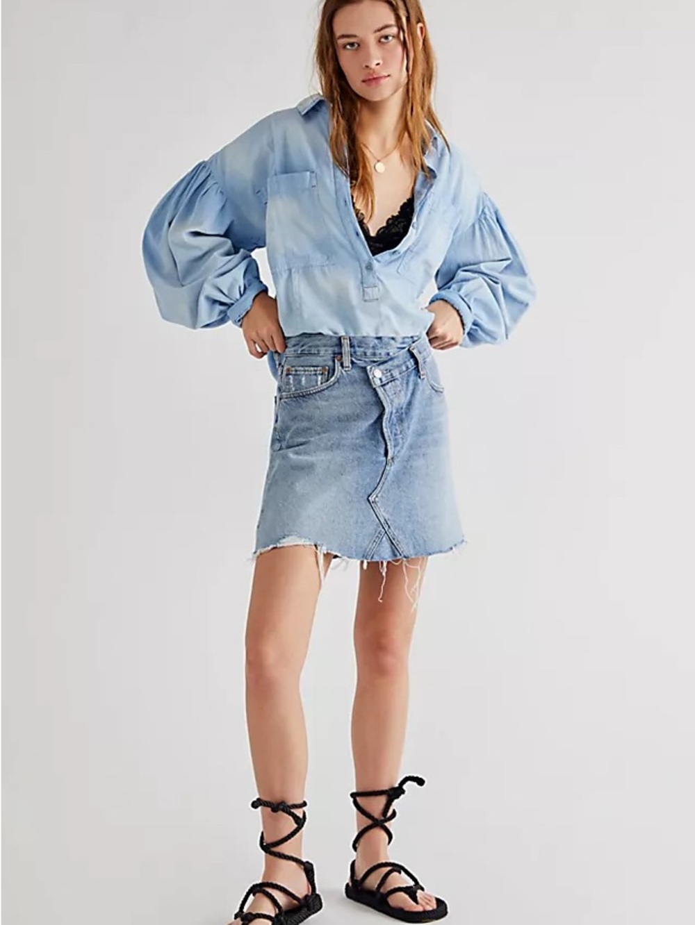 Agolde criss cross skirt